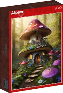 Puzzle Alipson 500 dílků Houbová chaloupka v lese