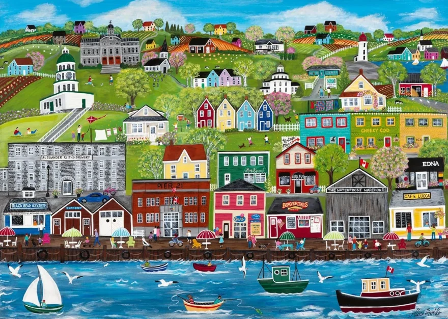 Puzzle Ravensburger 1000 dielikov Kanada: Prístav Halifax