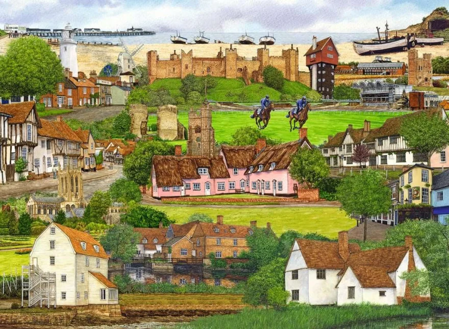 Puzzle Ravensburger 500 dielikov Útek do Suffolku