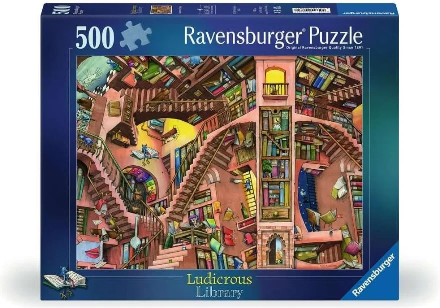 Puzzle Ravensburger 500 dielikov Absurdná knižnica