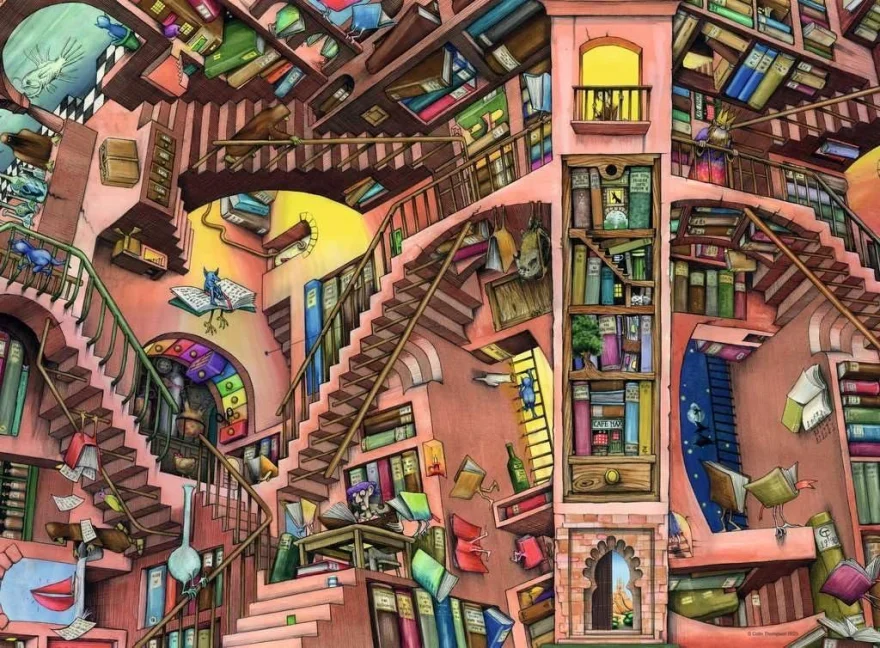Puzzle Ravensburger 500 dielikov Absurdná knižnica