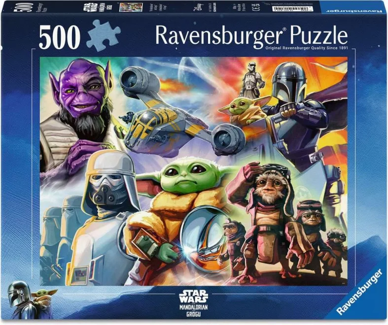 Puzzle Ravensburger 500 dielikov Star Wars: Mandalorian a Grogu