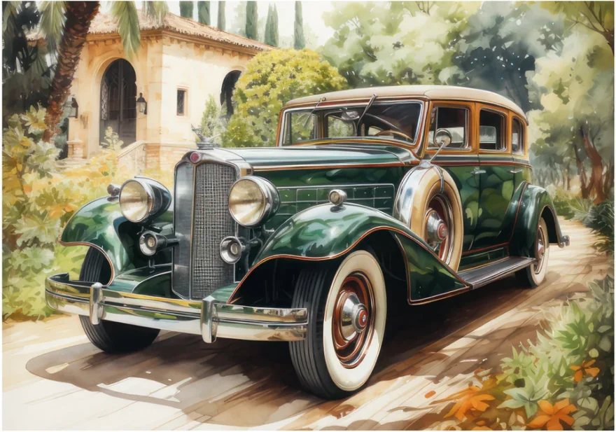 Puzzle Dino 500 dielikov Zelený Rolls-Royce