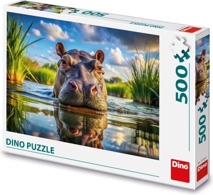 Puzzle Dino 500 dielikov Roztomilý hroch