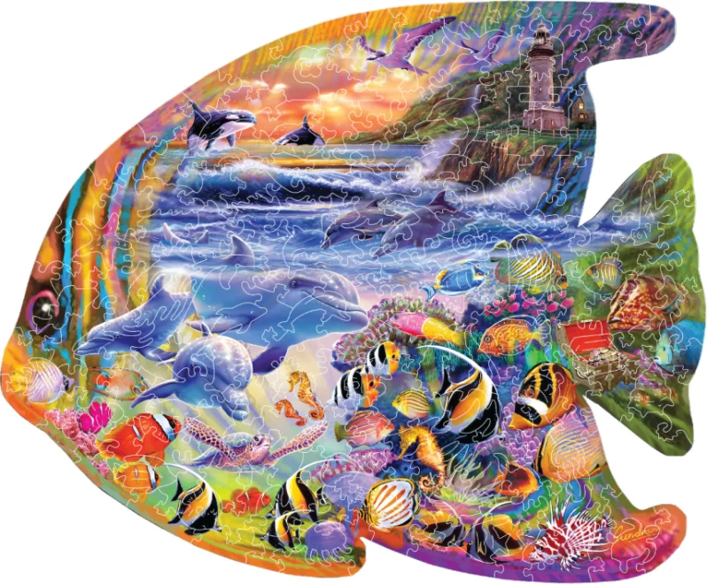 Drevené puzzle Prime3D 200 dielikov Rybka