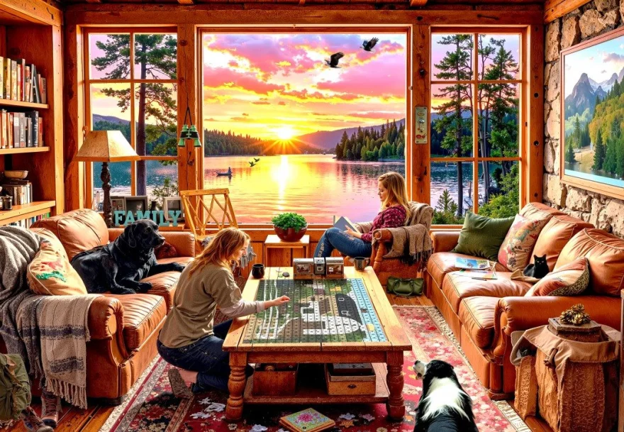 Puzzle Grafika 1000 dielikov Zatiaľ čo rybári