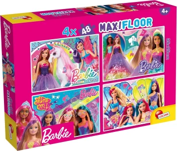 Puzzle pre deti Lisciani MAXI 4x48 dielikov Barbie 4v1