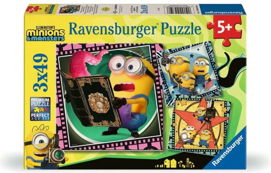 Puzzle pre deti Ravensburger 3x49 dielikov Mimoni a monštrá