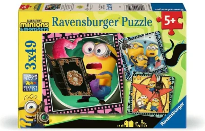 Puzzle pre deti Ravensburger 3x49 dielikov Mimoni a monštrá