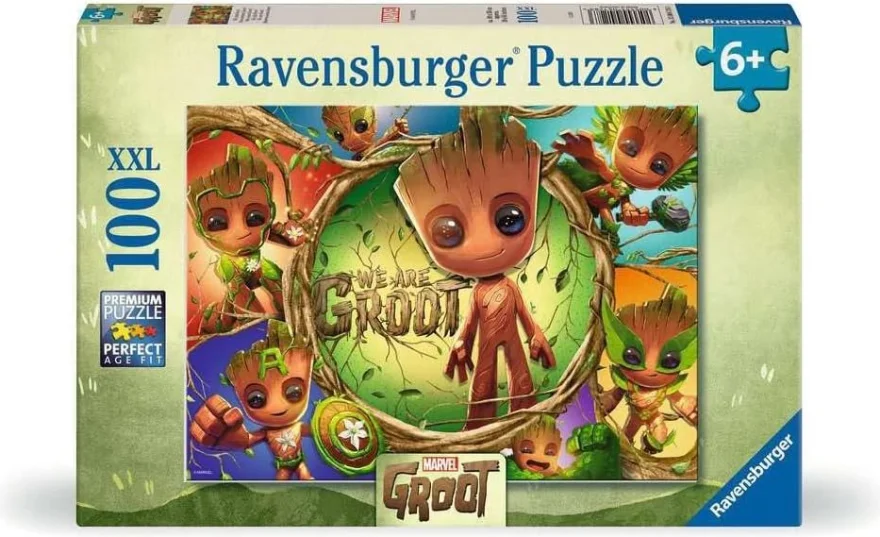 Detské puzzle Ravensburger 100 dielikov XXL Marvel My sme Groot!