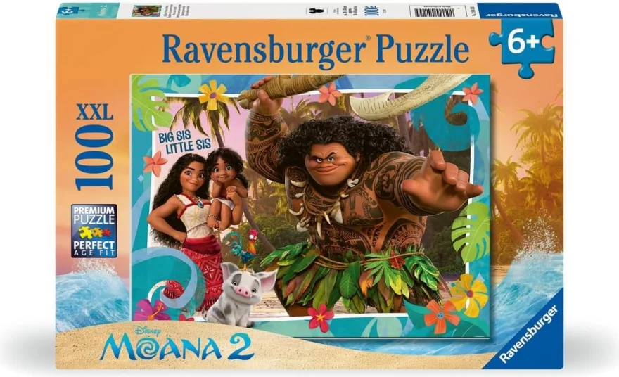 Detské puzzle Ravensburger 100 dielikov XXL Vaiana 2