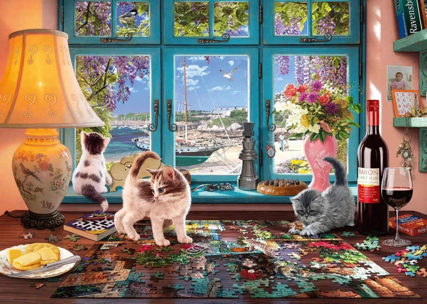 Puzzle Ravensburger 1000 dielikov Stôl pre puzzlistu