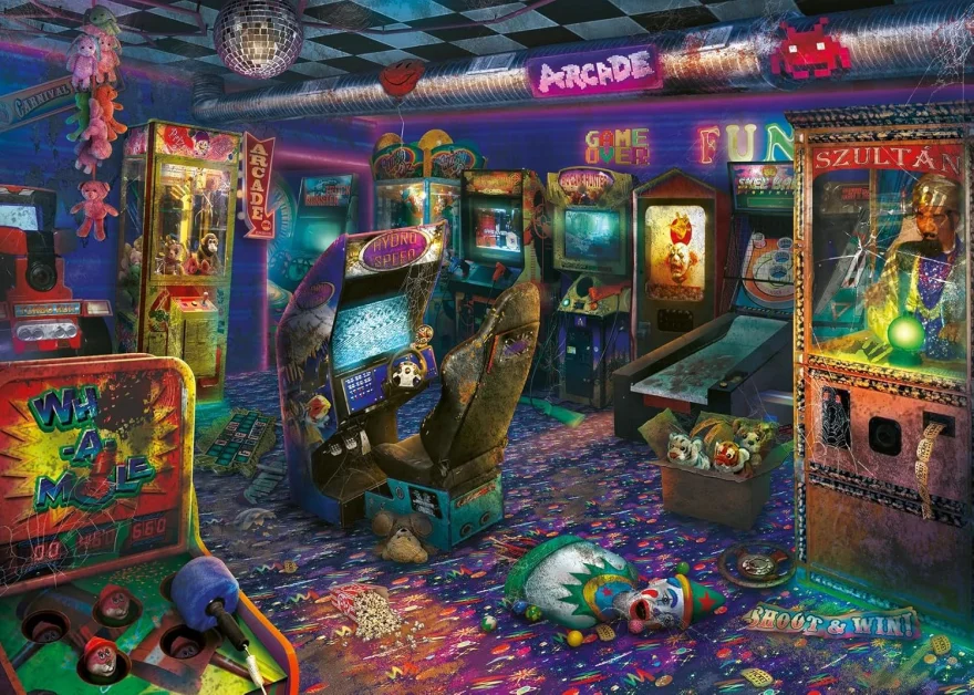 Puzzle Ravensburger 1000 dielikov Abandoned: Zabudnutá herňa