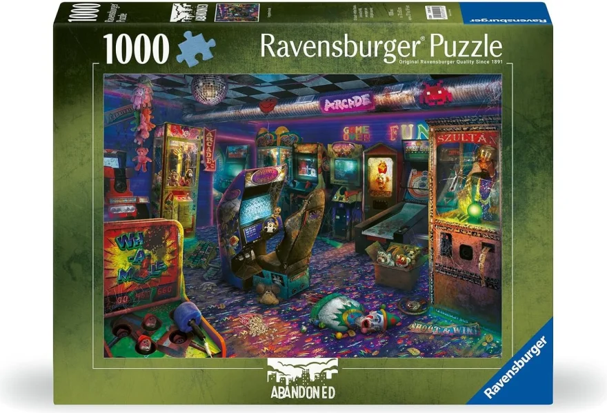 Puzzle Ravensburger 1000 dielikov Abandoned: Zabudnutá herňa