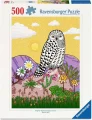 Puzzle Ravensburger 500 dielikov Sovica snežná