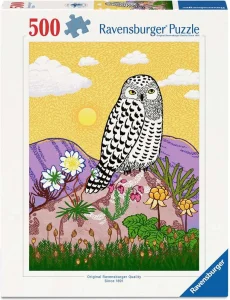 Puzzle Ravensburger 500 dielikov Sovica snežná