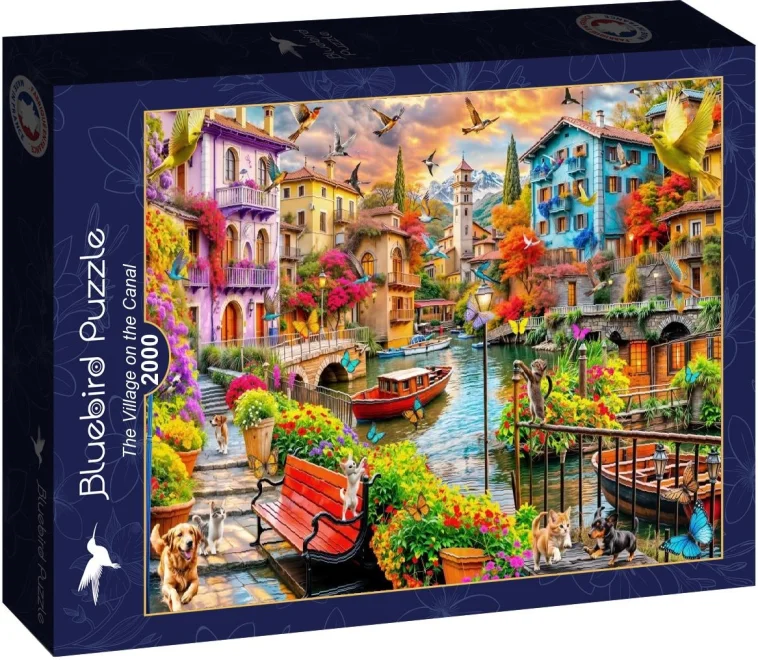 Puzzle Bluebird 2000 dielikov Dedina na kanáli