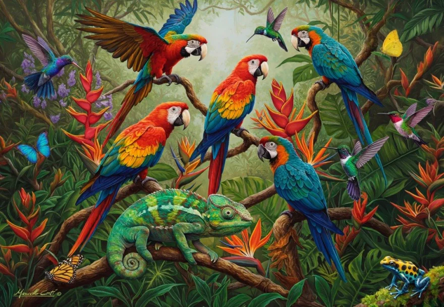 Puzzle Bluebird 1000 dielikov Tropická harmónia
