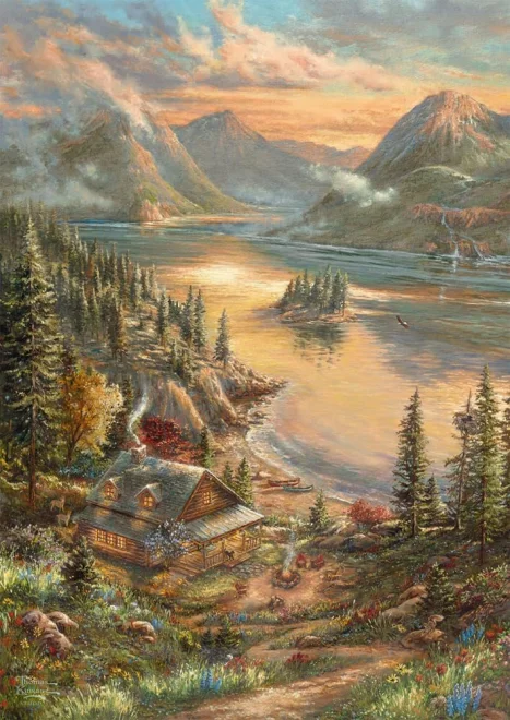Puzzle Schmidt 500 dielikov Thomas Kinkade - Nádhera pri jazere