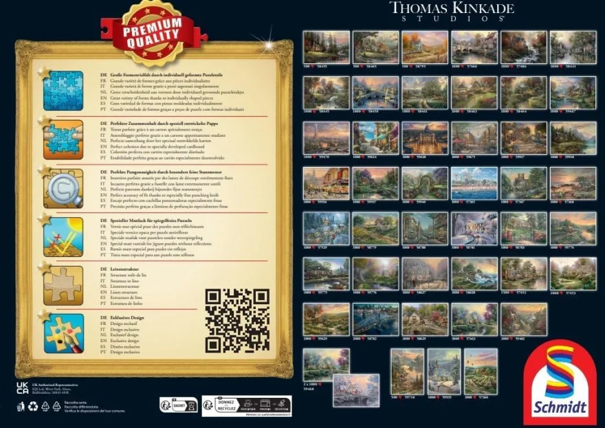 Puzzle Schmidt 2000 dielikov Leto v dláždenej dedinke