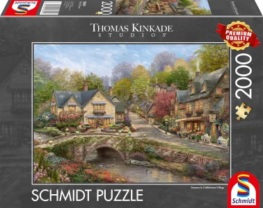 Puzzle Schmidt 2000 dielikov Leto v dláždenej dedinke