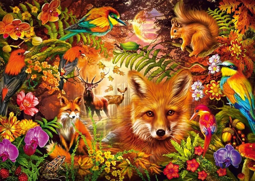 Puzzle Schmidt 1000 dielikov Kvety, srsť a perie