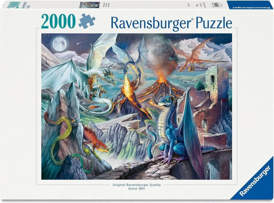 Puzzle Ravensburger 2000 dielikov Dračí strážcovia
