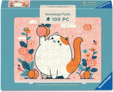 Mini puzzle so stojanom Ravensburger 100 dielikov Broskyňové sny
