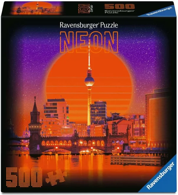 Štvorcové puzzle Ravensburger 500 dielikov Neón: Berlín