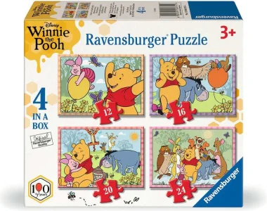 Puzzle pro děti Ravensburger sada 4v1 Medvídek Pú 12,16,20,24 dílků