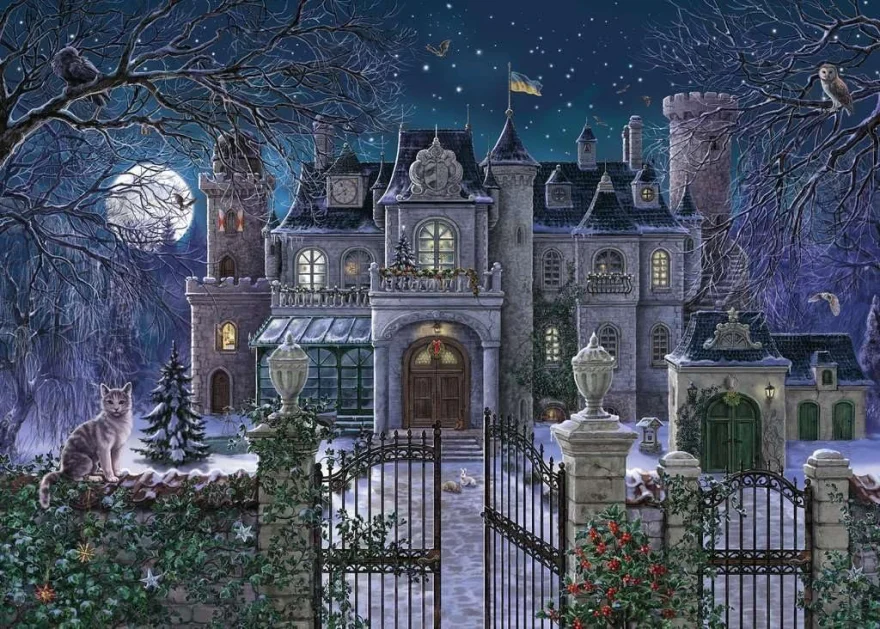 Puzzle Ravensburger 1000 dielikov Vianočné sídlo