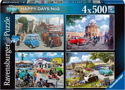 Puzzle Ravensburger 4x500 dielikov Happy Days č. 2: Výlety