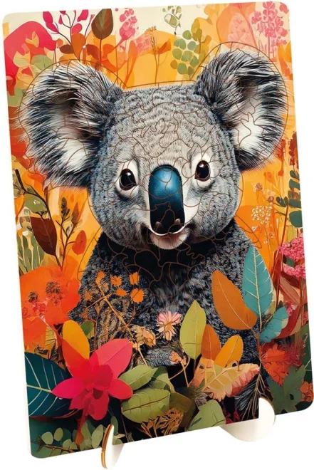 Drevené puzzle Moxy so stojanom Koala 117 dielikov
