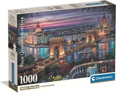 Puzzle Clementoni 1000 dílků Světla Dunaje