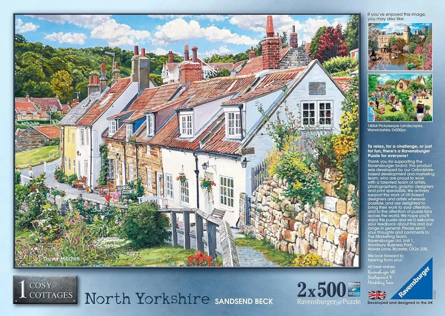 Puzzle Ravensburger 2x500 dielikov Útulné chalupy č. 1 - Severné Yorkshire