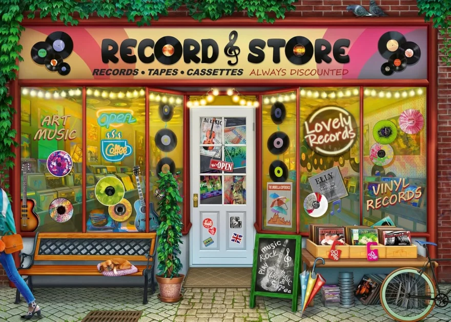 Puzzle Ravensburger 1000 dielikov Retro vinyly