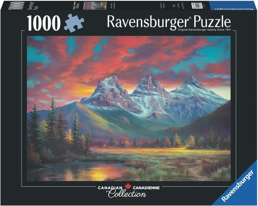 Puzzle Ravensburger 1000 dielikov Kanada: Tri sestry, Alberta