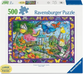 Puzzle Ravensburger 500 väčších dielikov Motýlí dom