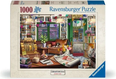 Puzzle Ravensburger 1000 dielikov Kníhkupectvo Cobblestone Road č.3