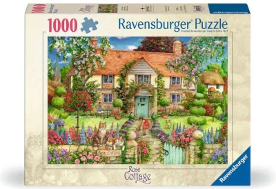 Puzzle Ravensburger 1000 dielikov Chalúpka s ružami