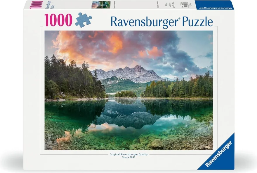 Puzzle Ravensburger 500 dielikov Zugspitze pri jazere Eibsee