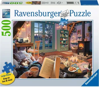 Puzzle Ravensburger 500 väčších dielikov Útulný kútik