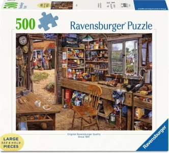 Puzzle Ravensburger 500 väčších dielikov Otcova kôlňa