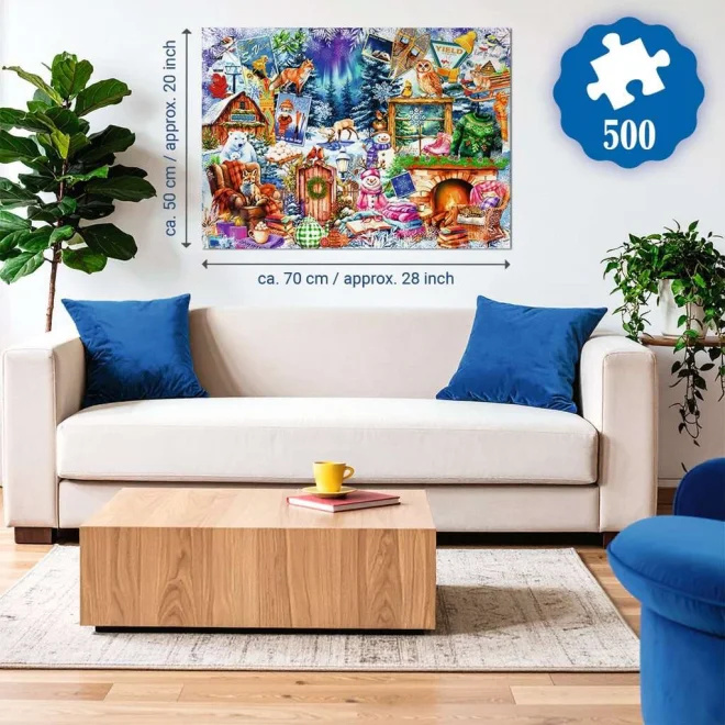 Puzzle Ravensburger 500 väčších dielikov Mrazivá zima