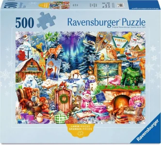 Puzzle Ravensburger 500 väčších dielikov Mrazivá zima