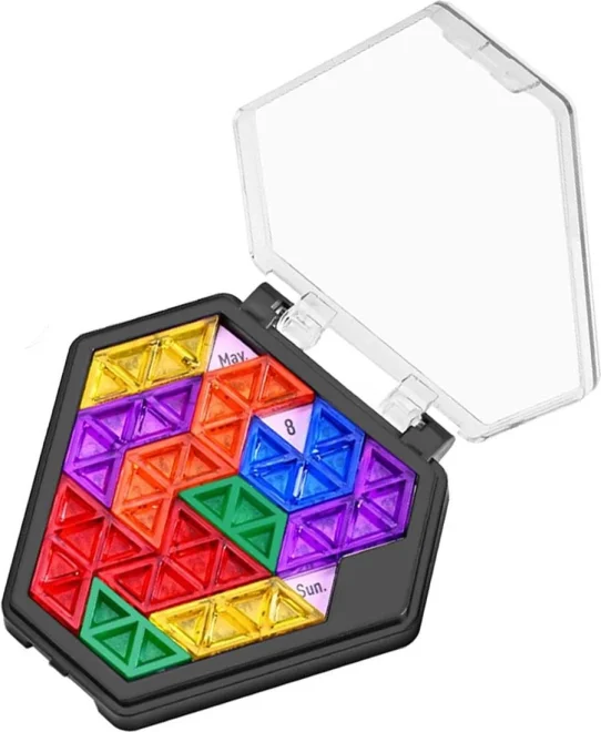 Logická hra - hlavolam   Tangram s kalendárom 2v1