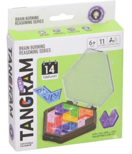 Logická hra - hlavolam   Tangram s kalendárom 2v1