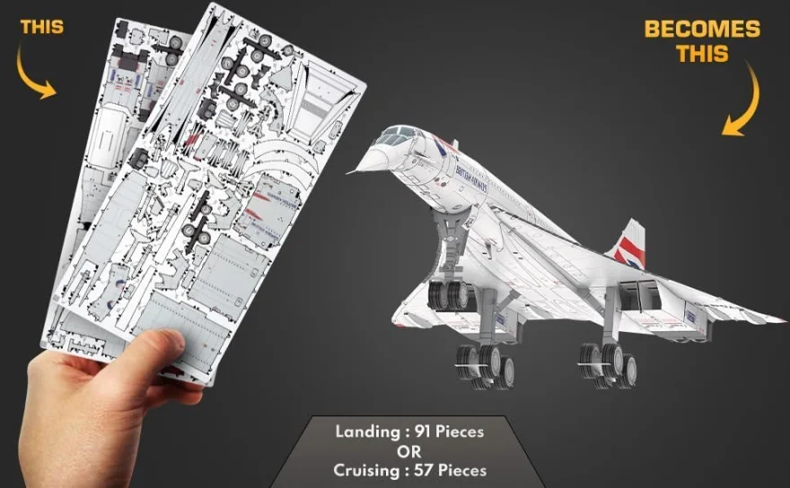Kovové 3D puzzle Metal Earth  Premium Series - Concorde
