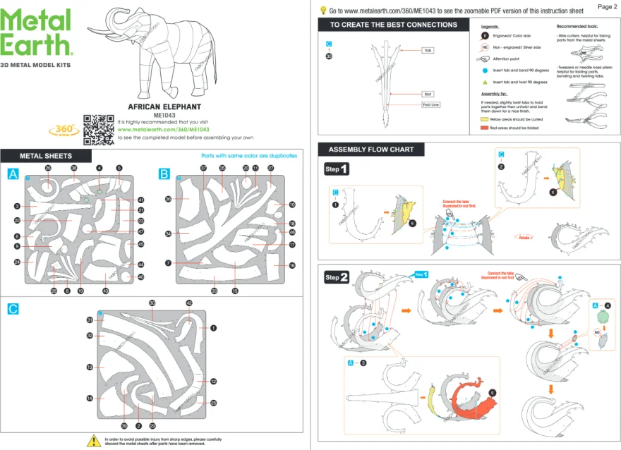 Kovové 3D puzzle Metal Earth  Africký slon