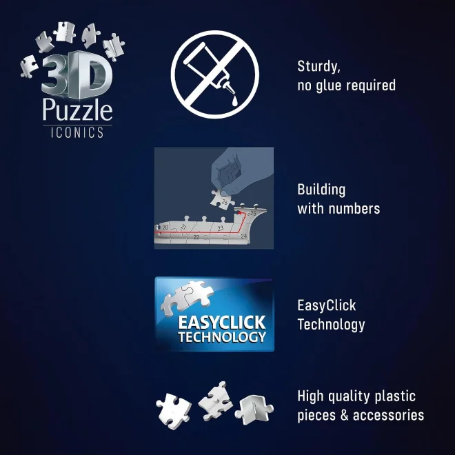 3D puzzle Ravensburger Iconics: Volkswagen T1 185 dielikov